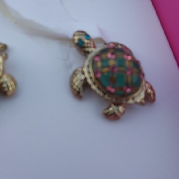 NWT and box Betsey Johnson turtle earrings - Picture 5 of 6